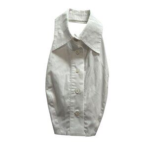 WOERA Tuxedo Top in White